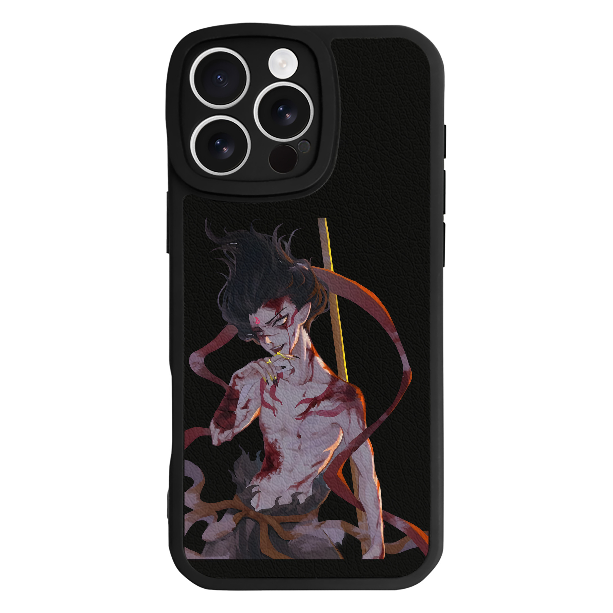 （画像用） Ne Zha 2 ナタ 魔童の大暴れ 【iPhone 16シリーズ対応】シリコンスマホケース（レザー調） 材質：シリコン
